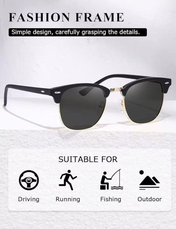 Classic Half Frame Shades for Style and Protection