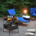 Vouwbare draagbare campingtafel met opbergtas