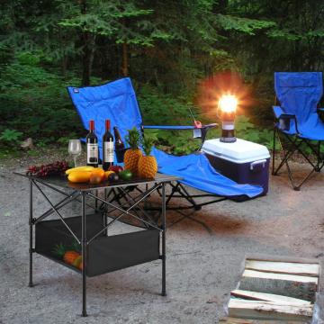 Mesa de acampamento portátil dobrável com bolsa de armazenamento
