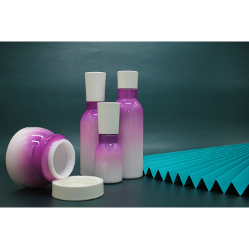Botella de vidrio violeta Set de cosméticos