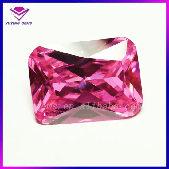 Wholesale Cubic Zirconia Pink AAA Princess Cut 12x14MM CZ Stone for Brass Jewelry