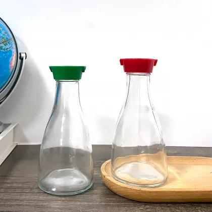 Woozy Food Glass Bottle with Lid - 150ml/5oz Ketchup, BBQ, Chilli Hot Sauce
