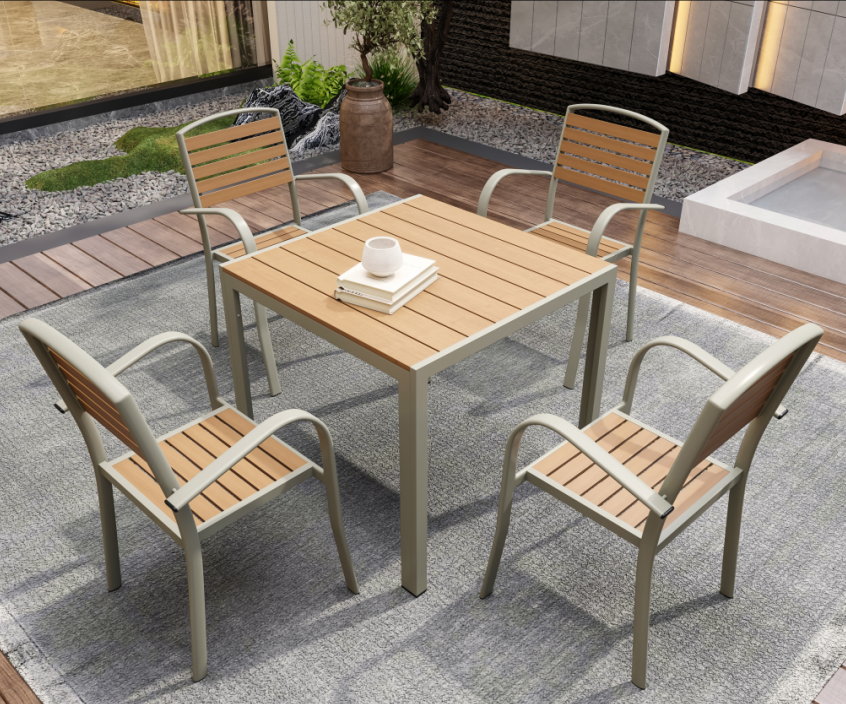 Aluminum plastic garden side table