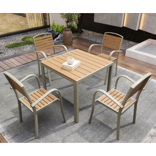 Weatherproof Aluminum Plastic Outdoor Side Table