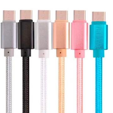Nylon Braided Fast Charging USB Cable for Apple, Android, and Type-C