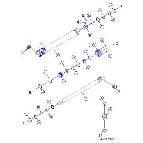 494-1828 CYLINDER GP-BUCKET 6020B 4941828