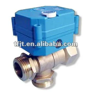 3 way electric control valve with manual override 3-6V,9-24V