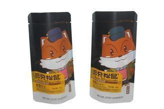 Black Resealable Stand Up Pouch With Spout Packaging for Co
