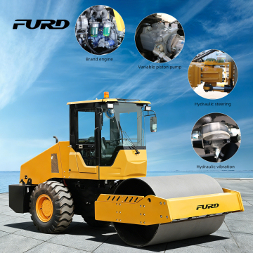 Machines de construction 6 tonnes 8 tonnes mini compacteur vibrant diesel rouleau de route sur rouleau d'asphalte