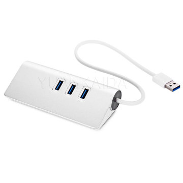 Aluminum 3-Port USB3.0 and Gigabit Ethernet HUB