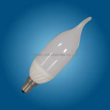 3W LED candle light E14/E17 ceramic new shape LED candle shape lamp