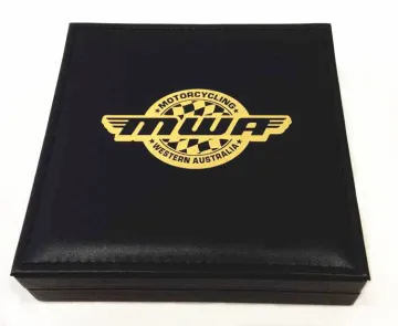 Black PU Leather Packaging Box For Medal Coins