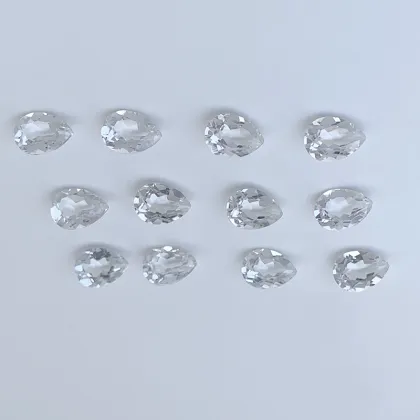 White Topaz Faceted Loose Top Quality White Topaz