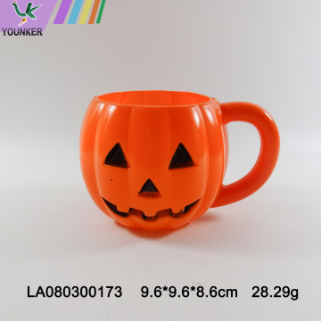 Halloween pumpkin shaped plastic cup