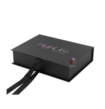 Black Full Wig Silk Ribbon Hair Paper Box