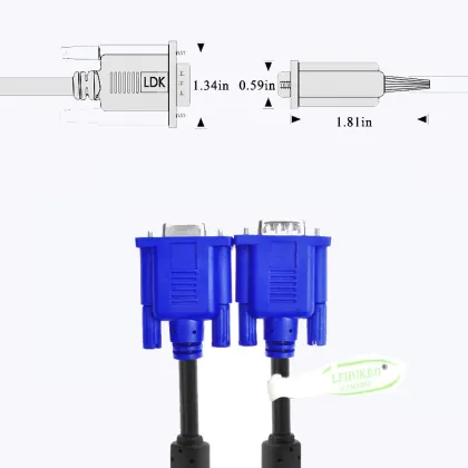 5m VGA Cable for CCTV Surveillance