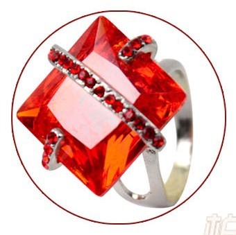 ruby crystal fashion ring