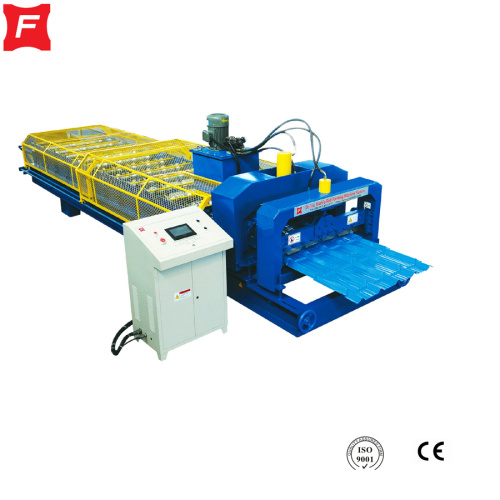 컬러 스틸 지붕 ​​유약 타일 롤 형성 기계