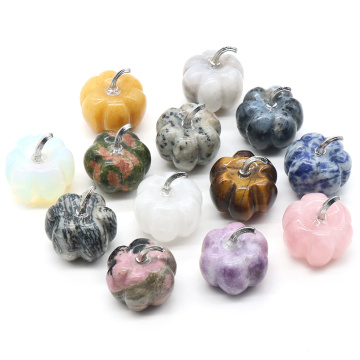 Picasso Stone 1.2Inch Pumpkin Gemstone Crafts for Home office Decoration