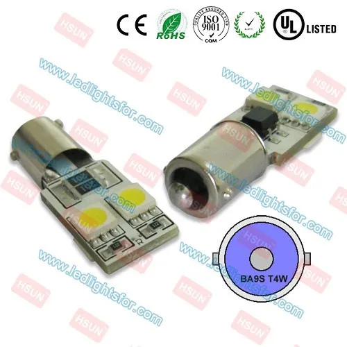 Free Error Canbus Led Lamp BA9S BAX9S BAY9S Led Auto Bulb T4W H6W H21W Led Light