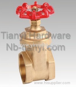 Manual Brass Red Color Handle Two General Formula Gate Valve 