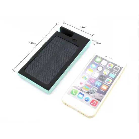 New Arrival Gift Product Solar Power Bank 8000mAh With Cable Inside Quickly Charge