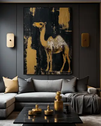 Modern Art Camel Canvas Wall Art and Prints