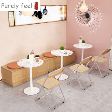 Modern Restaurant Leather High Back Sofa Booth Seating with Gold Tables and Chairs for Coffee Shop