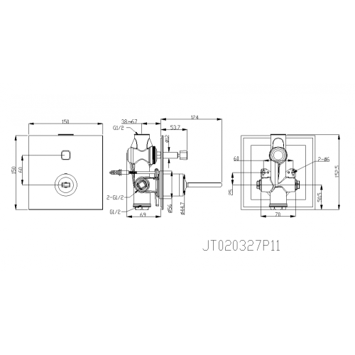  Bath Shower Mixer Valve Single Control Shower Mixer with Diverter ○ Factory