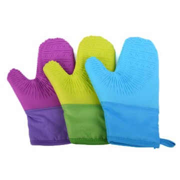 Heat Resistant Silicone Oven Mitts for BBQ and Kitchen