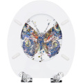 MDF Toilet Seat Soft Close in butterfly Patterns