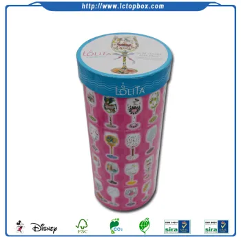 Custom printed cylinder shaped gift box