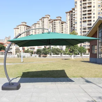 FEAMONT Oversized Square Curved Outdoor Umbrellas Luxury Aluminum Roman Parasols