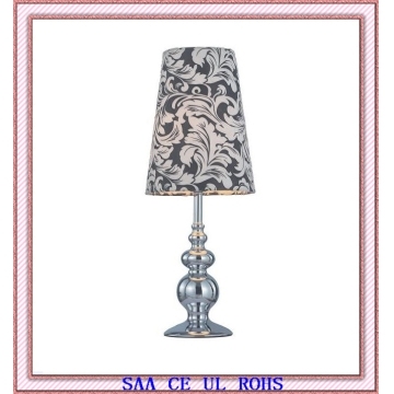 2013 Modern Table Lamp Metal and Cloth, Metal with Chrome Color