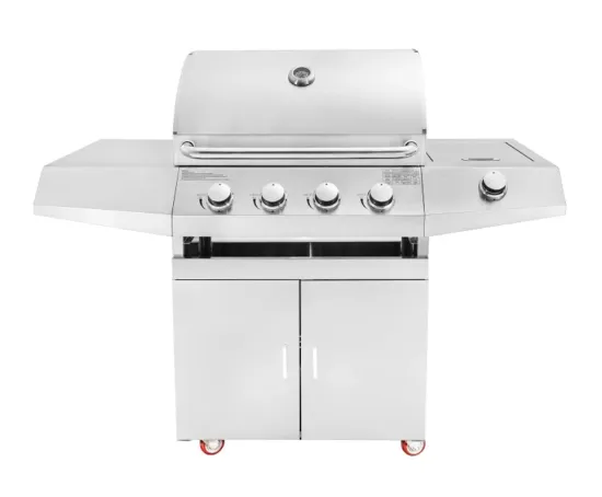 Gas Grill With Height-adjustable