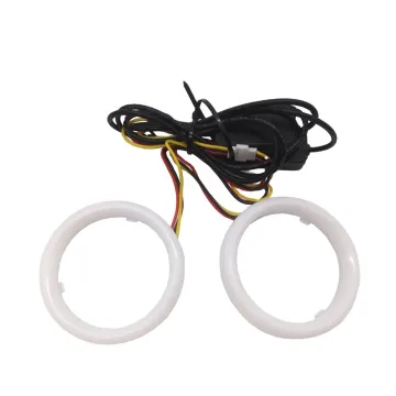 TAOCHIS Car Accessories LED Cotton Light Angel Eyes with Multi-Color Turn Signal (60-120mm)