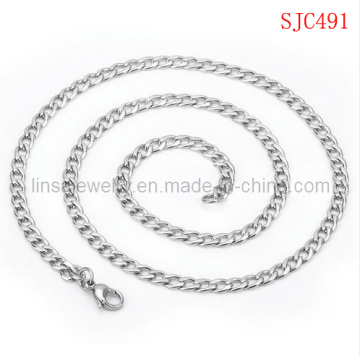 Fashion 316L Stainless Steel Curb Chain Jewelry (SJC491)