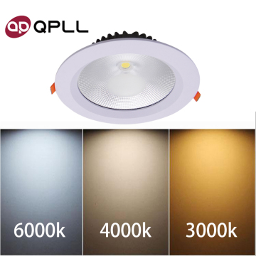 OEM Factory Round IP20 COB RA80 Warm 110lm/W LED Downlight