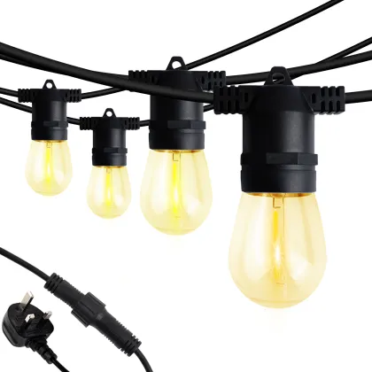 27FT 10 Bulbs UK Plug AC 220-240V LED Lighting Outdoor Balcony Garden Festoon Lights