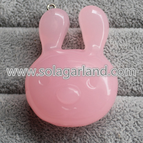 34 * 36MM Translucence Acrylique Beaux Charms Pendentifs De Lapin