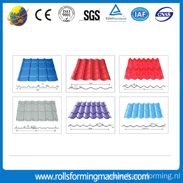 High precision glazed tile roof sheet production line