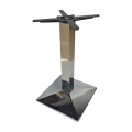 Chrome square table base with slope square table base with square pole for cafe table base