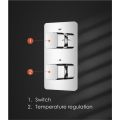 3 funciones Válvula de interruptor de ducha cuadrada termostática