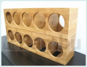 New Product for 2015 Moso Bamboo 5 Bottle Stackable Wine Rack/Holder