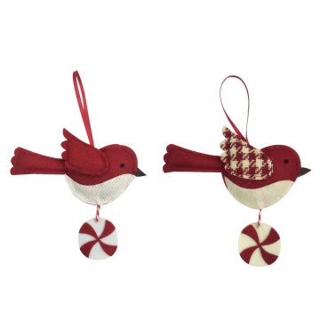 Christmas little bird hanging ornaments