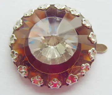 New Metallic Footwear Trimming, Fashion Accessories of Shoe Flower with Glass Stones Trimming