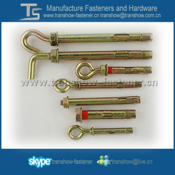 Hex Bolt, Eye Bolt, Hook Bolt, L Bolt, Various Types Sleeve Anchors