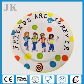 Wholesale cheap ceramic family plates for decoration