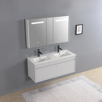 Custom Design Floating Bathroom Vanity Double Wash Basin Sink Wall Hung Cabinet Set