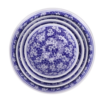 Jingdezhen Porcelain Blue and White Dragon Pattern Dinner Plate Set